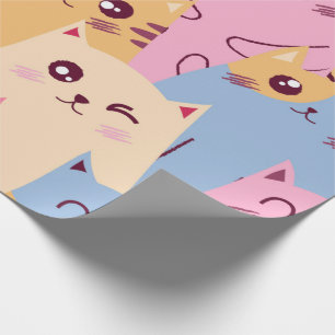 Regalo Papel de envolvimiento de gatos de color