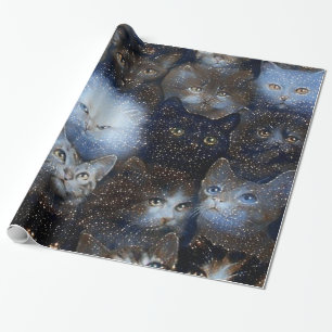 Regalo Papel de envolvimiento de gatos espumosos