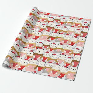 Regalo Papel de envolvimiento de gatos para navidades