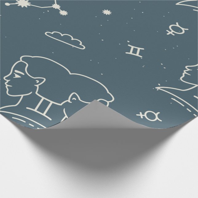Regalo Papel de envolvimiento de Gemini Zodiac (Esquina)