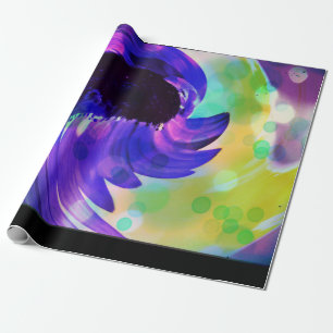 Regalo Papel de envolvimiento de girasol morado