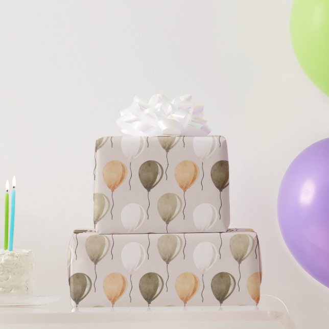 Regalo Papel de envolvimiento de globos de infancia de ép (Regalos de fiesta)