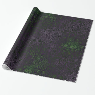 Regalo Papel de envolvimiento de Gótico de Damasco morado