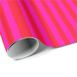 Regalo Papel de envolvimiento de Gótico de rayas rosadas 