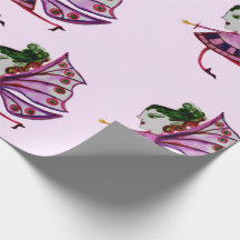 papel de envolvimiento de hadas de ciruela