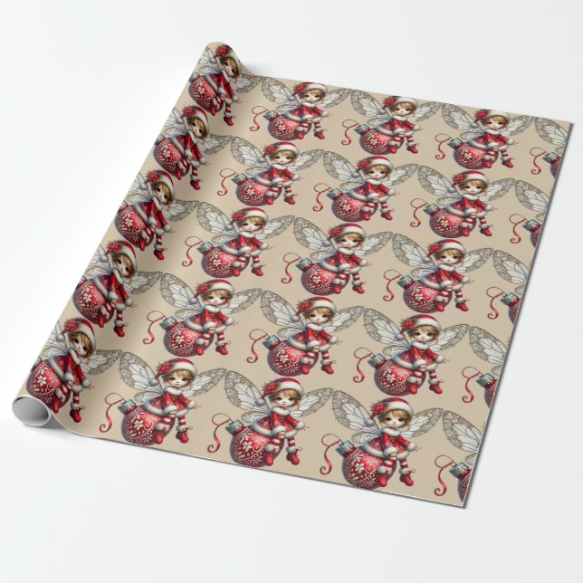 Regalo Papel de envolvimiento de hadas para navidades (Desenrollado)