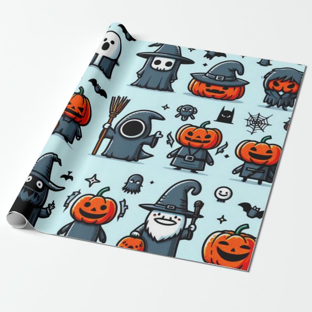 Regalo Papel de envolvimiento de Halloween (Desenrollado)