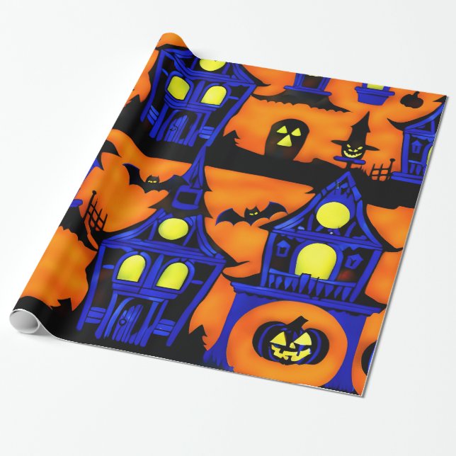 Regalo Papel de envolvimiento de Halloween (Desenrollado)