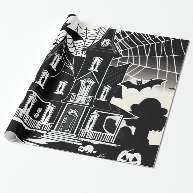 Regalo Papel de envolvimiento de Halloween (Desenrollado)