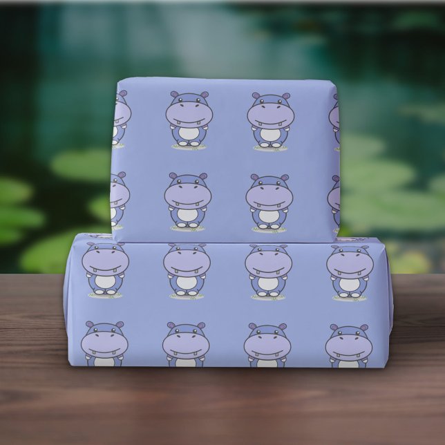 Regalo Papel de envolvimiento de Hippo (Cute Hippo Wrapping Paper)