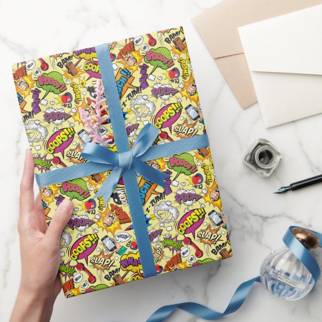 Regalo Papel de envolvimiento de historietas de arte pop (Regalar)