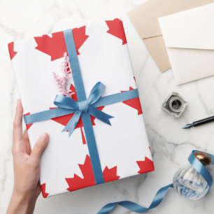 Regalo Papel de envolvimiento de hojas de arce canadiense