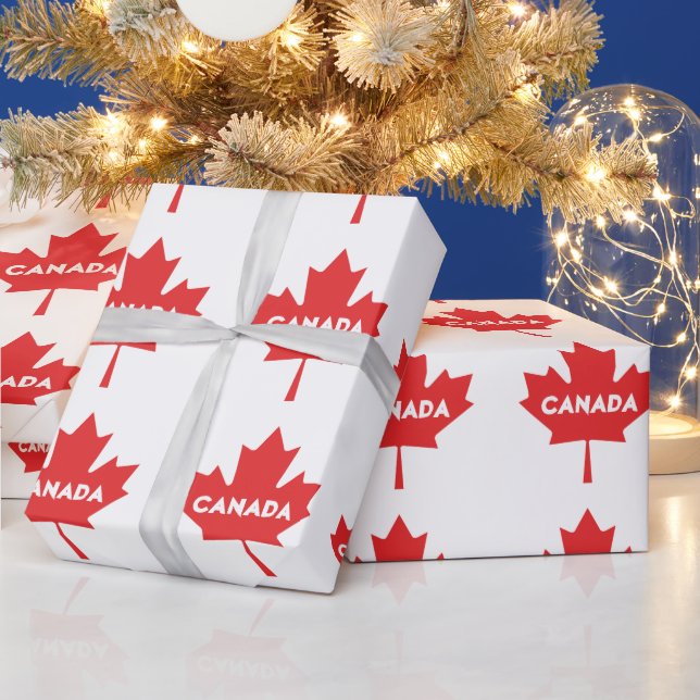 Regalo Papel de envolvimiento de hojas de arce canadiense (Vacaciones)