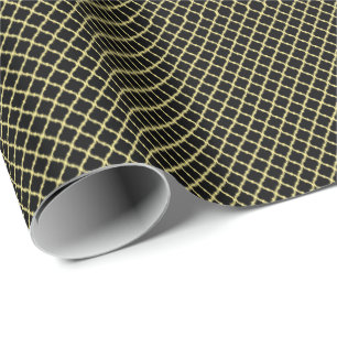 Regalo Papel de envolvimiento de honeycomb de oro negro