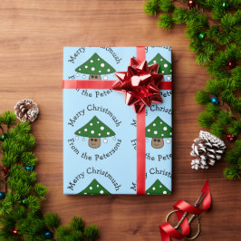 Regalo Papel de envolvimiento de hongos en árbol de Navid
