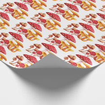 Papel de envolvimiento de hongos Wonderland