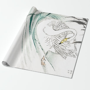 Regalo Papel de envolvimiento de impresión JAPONESA SWAN