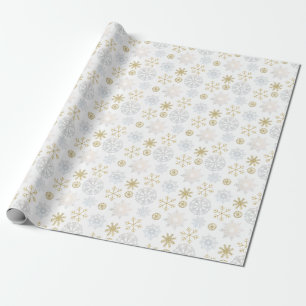 Regalo Papel de envolvimiento de invierno Blue & Gold Sno