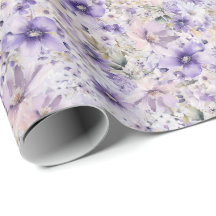 Papel de envolvimiento de jardín morado