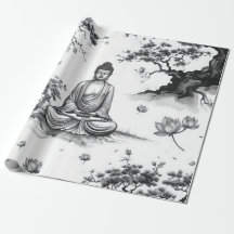 Papel de envolvimiento de jardín zen