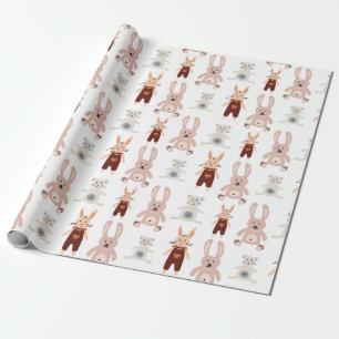 Regalo Papel de envolvimiento de juguete de gato de oso d