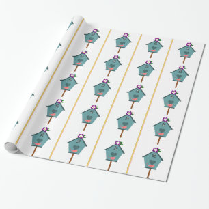 Regalo Papel de envolvimiento de la casa de aves