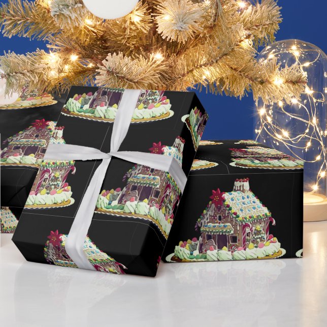 Regalo Papel de envolvimiento de la casa de Gingerbread (Vacaciones)