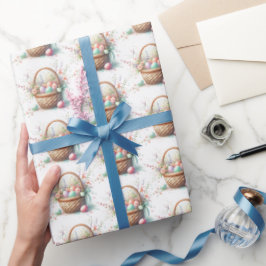Regalo Papel de envolvimiento de la cesta de Pascua Paste