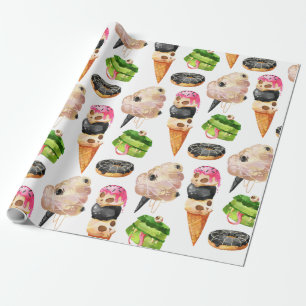 Regalo Papel de envolvimiento de la decoración de dulces 