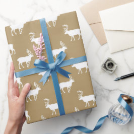 Regalo Papel de envolvimiento de la estampilla del alce d