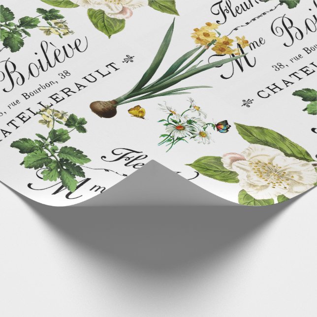 Regalo Papel de envolvimiento de la flor de primavera fra (Esquina)