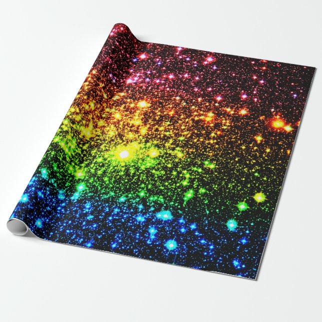 Regalo Papel de envolvimiento de la galaxia arcoiris (Desenrollado)