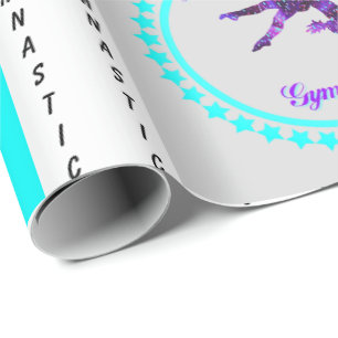 Regalo Papel de envolvimiento de la gimnasta navideña