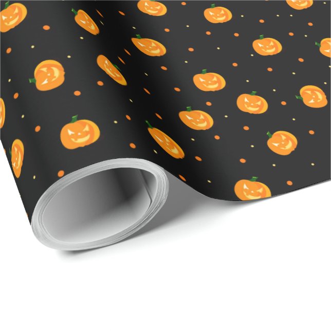 Regalo Papel de envolvimiento de la lluvia de calabaza (Esquina del rollo)