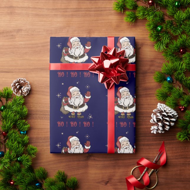 Regalo Papel de envolvimiento de la marina de Santa Claus (Regalo de vacaciones)