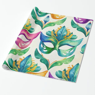Regalo Papel de envolvimiento de la máscara Mardi Gras