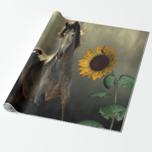 Regalo Papel de envolvimiento de la materia de caballos d