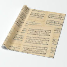 Papel de envolvimiento de la música de la hoja de 