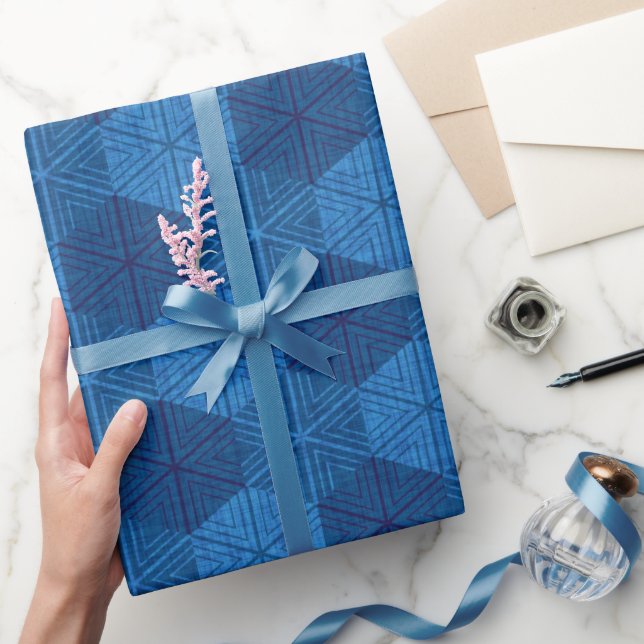Regalo Papel de envolvimiento de la parrilla Sashiko Snow (Regalar)