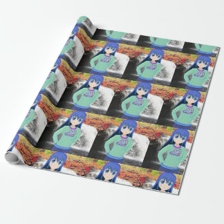 Regalo Papel de envolvimiento de las cascadas y el chica 