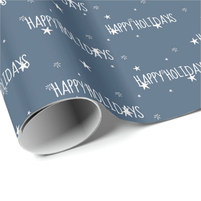 Regalo Papel de envolvimiento de las estrellas blancas de (Esquina del rollo)