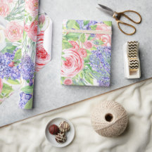 Papel de envolvimiento de las flores de primavera