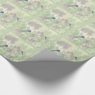 Regalo Papel de envolvimiento de las libélulas azules