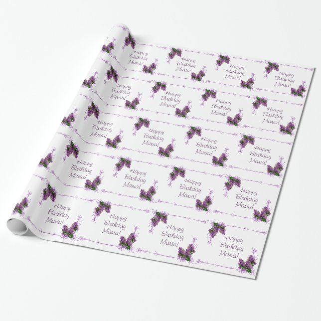 Regalo Papel de envolvimiento de Lilacs (Desenrollado)