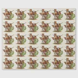 Regalo Papel de envolvimiento de Longhorn de Texas