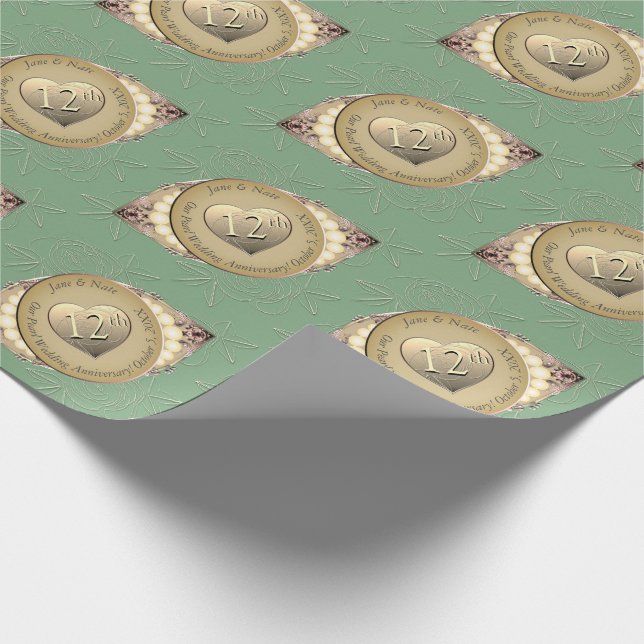 Regalo Papel de envolvimiento de los Aniversarios de la P (Esquina)