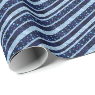 Regalo Papel de envolvimiento de los puntos de polka azul