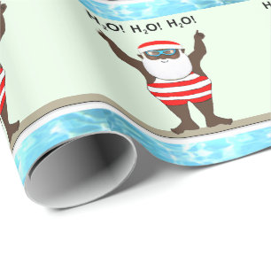 Regalo Papel de envolvimiento de los Santa Navidades que 