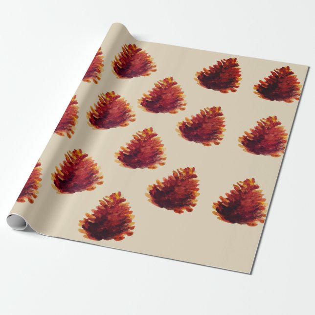 Regalo Papel de envolvimiento de los tonos de pino (Desenrollado)