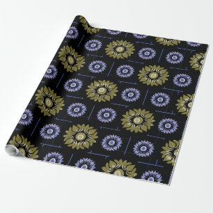Regalo Papel de envolvimiento de Lotus morado y beige